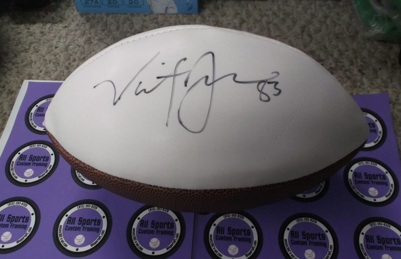 Vincent Jackson Tampa Bay Buccaneers Autographed Football PSA #AJ90230