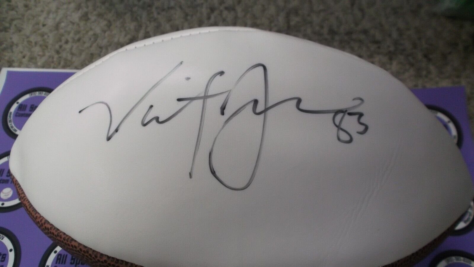 Vincent Jackson Tampa Bay Buccaneers Autographed Football PSA #AJ90230