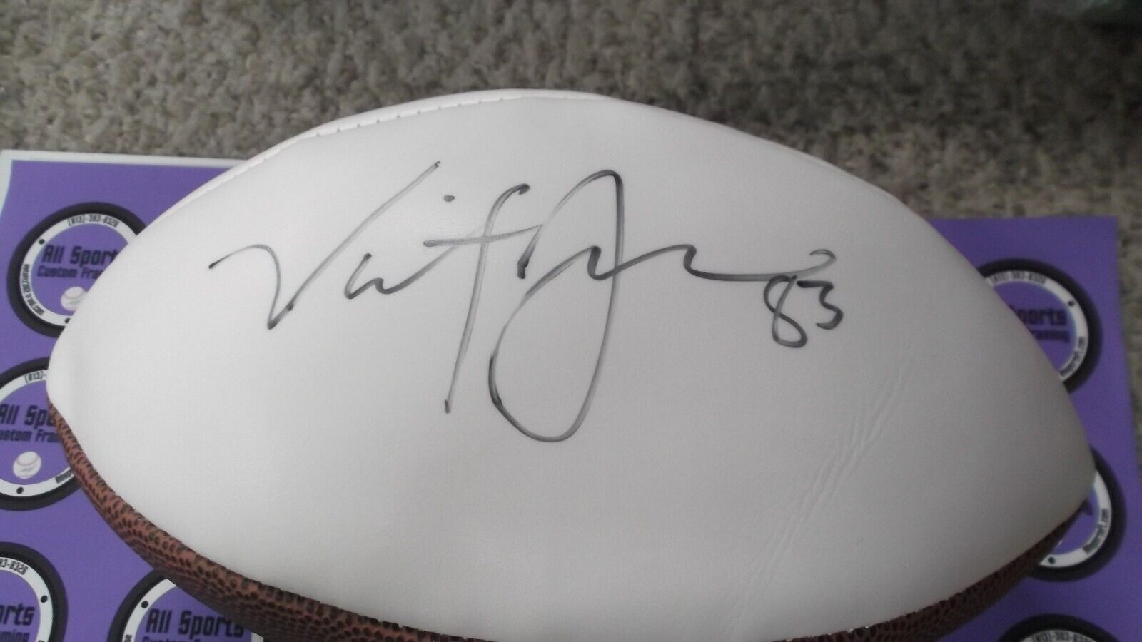 Vincent Jackson Tampa Bay Buccaneers Autographed Football PSA #AJ90230