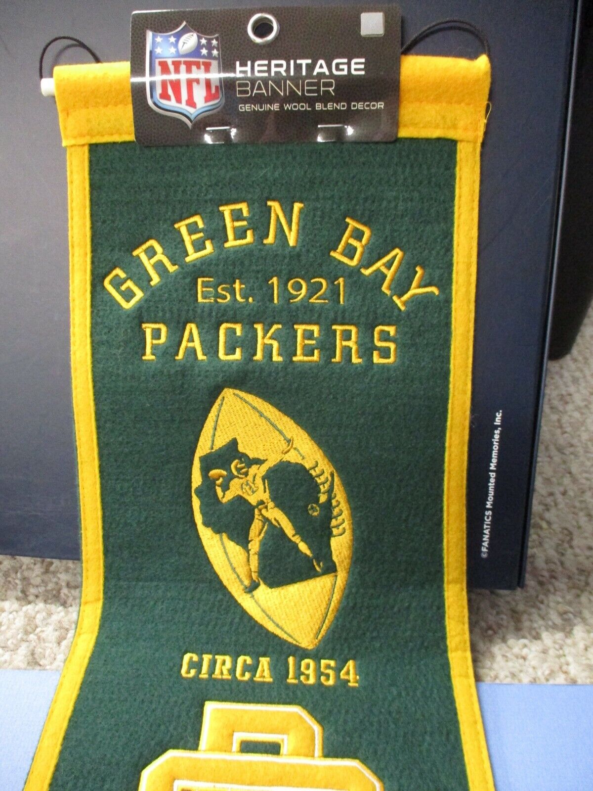 Green Bay Packers Winning Streak  Embroidered Heritage Banner Wool