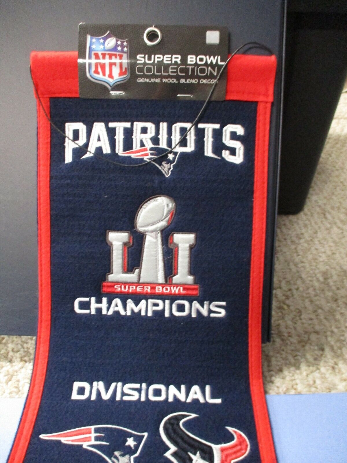 New England Patriots Super Bowl 51 Champions Embroidered Banner Heritage