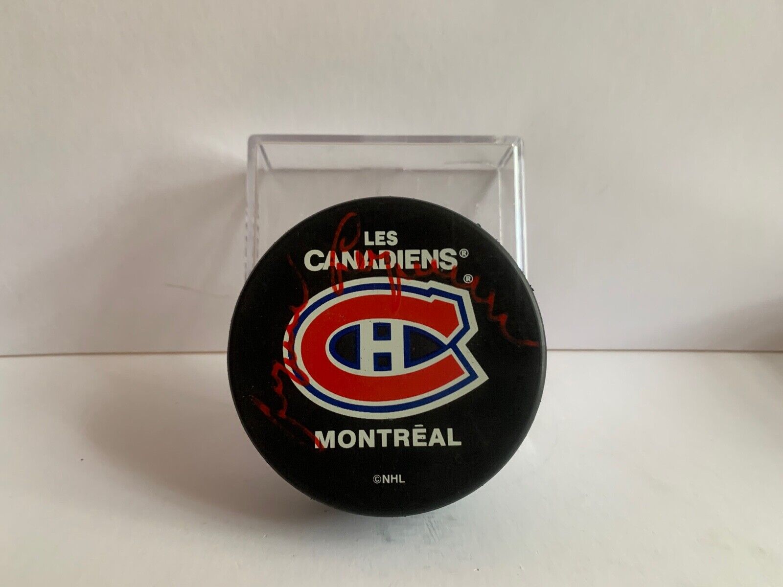 Jacques Laperriere Autographed Official NHL Montreal Canadiens Hockey Puck