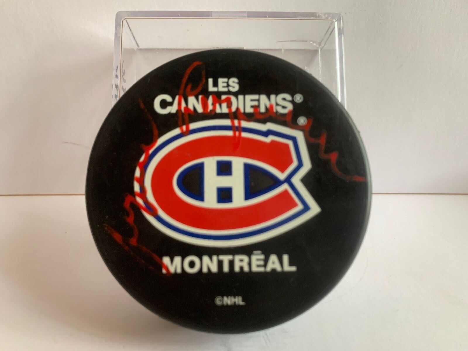 Jacques Laperriere Autographed Official NHL Montreal Canadiens Hockey Puck