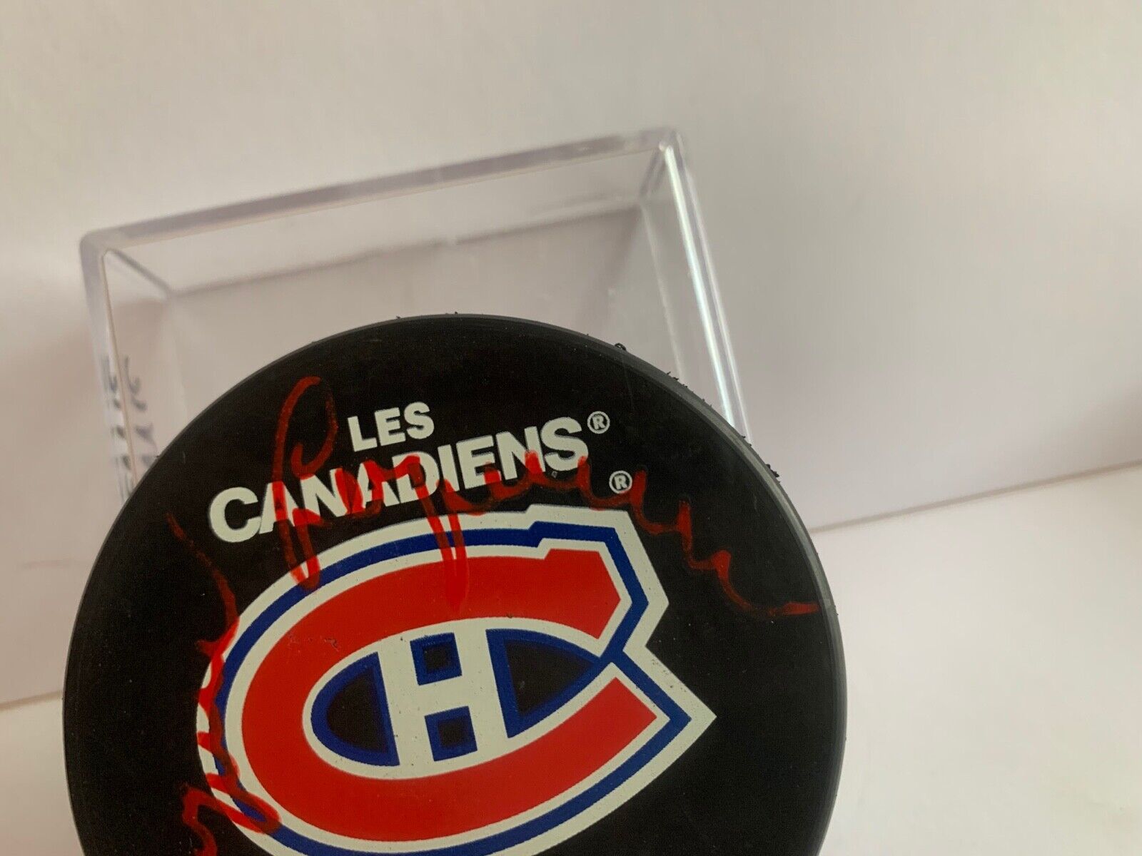 Jacques Laperriere Autographed Official NHL Montreal Canadiens Hockey Puck