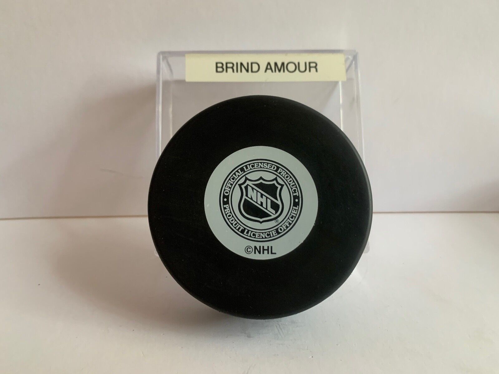 Rob Brindamour Autographed Official NHL Hockey Puck Carolina Hurricanes Logo