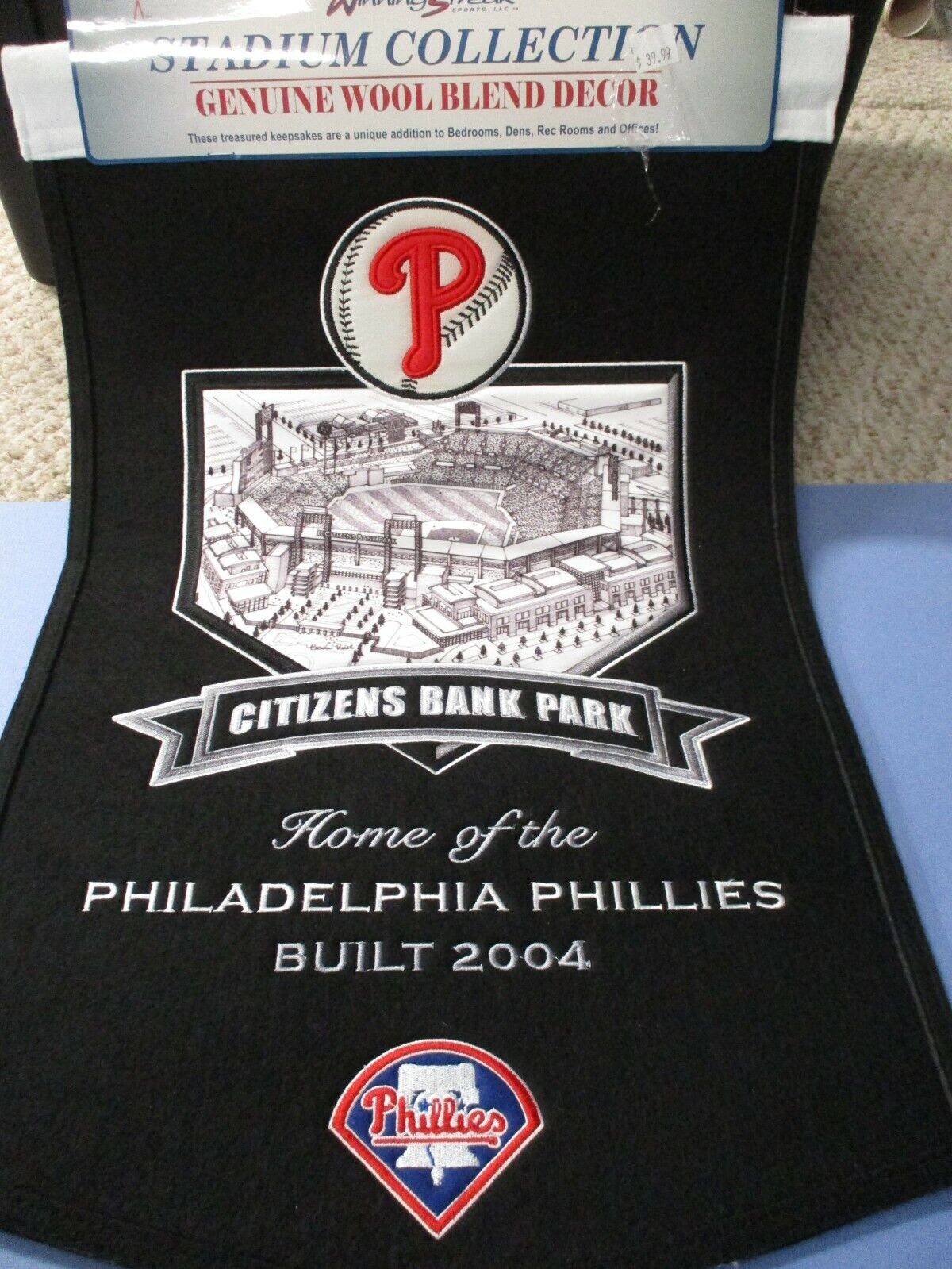 Philadelphia Phillies Citizens Winning Streak Embroidered  Stadium Banner 21x14