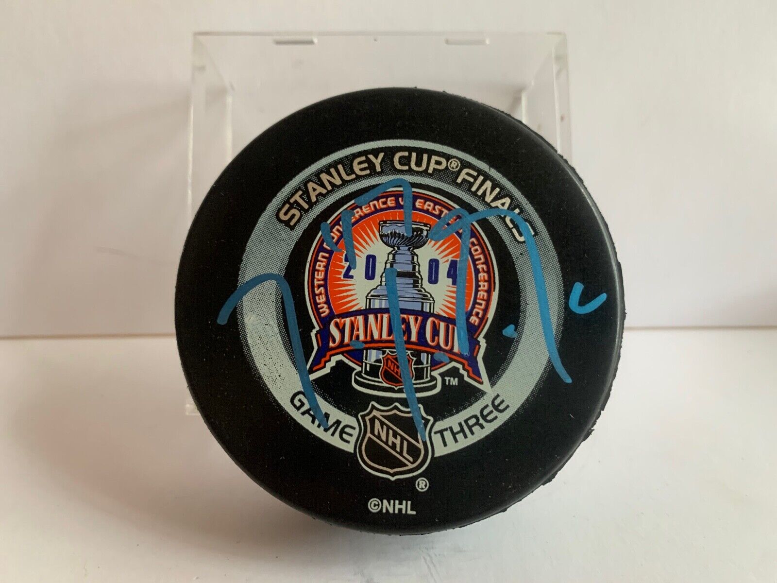 John Graham Autographed Official NHL 2004 Stanley Cup Finals Game 3 Hockey Puck