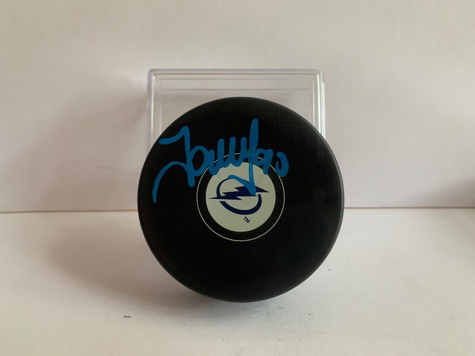 Vladislav Namestnikov Autographed Official NHL Tampa Bay Lightning Logo Puck