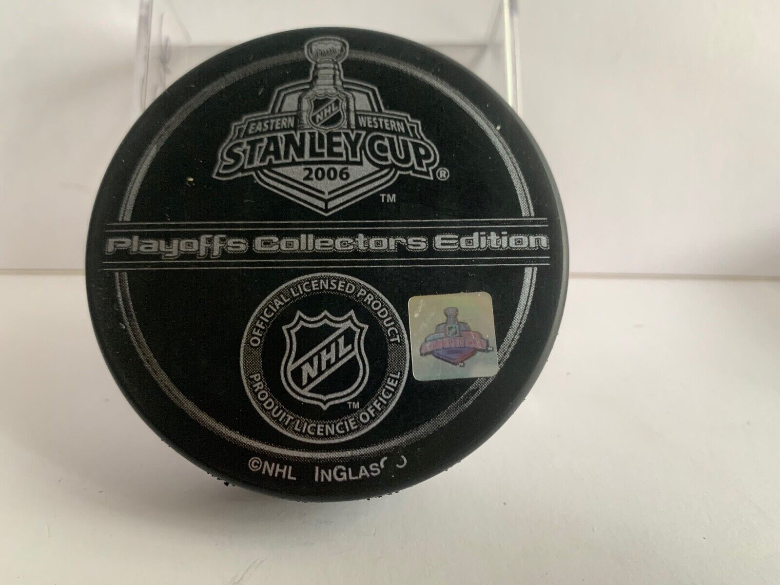 Peter Laviolette Autographed Official Hockey Puck 2006 Stanley Cup Champs Puck