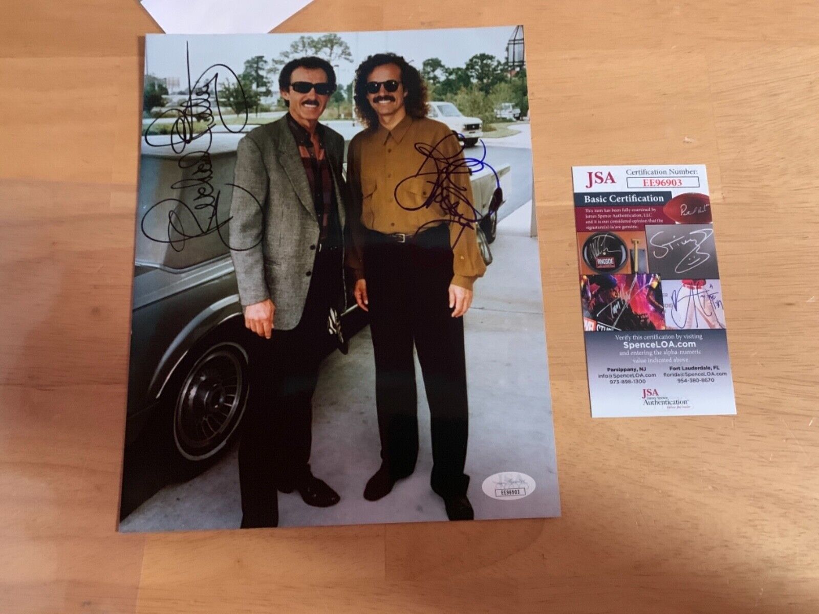 Richard Petty & Kyle Petty Nascar Drivers Autographed 8x10 Photo JSA