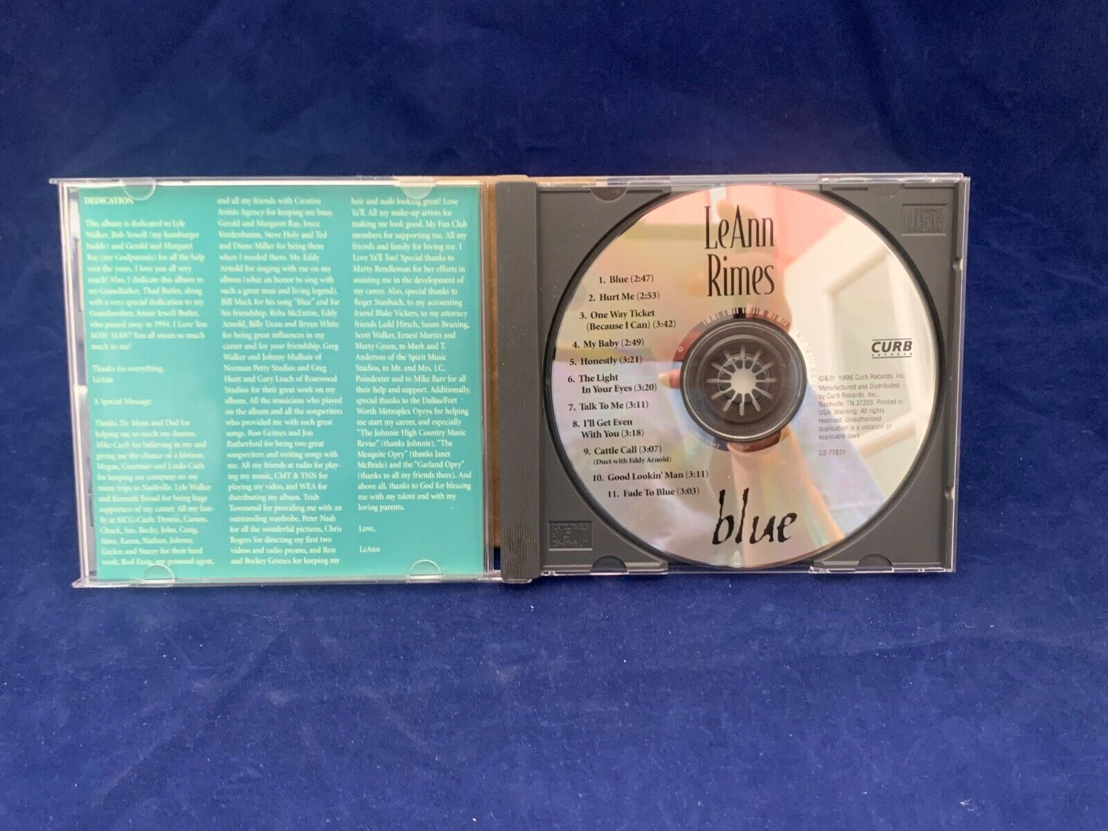 Leann Rimes Blue CD Album Used with Free Shipping Curb Records 1996