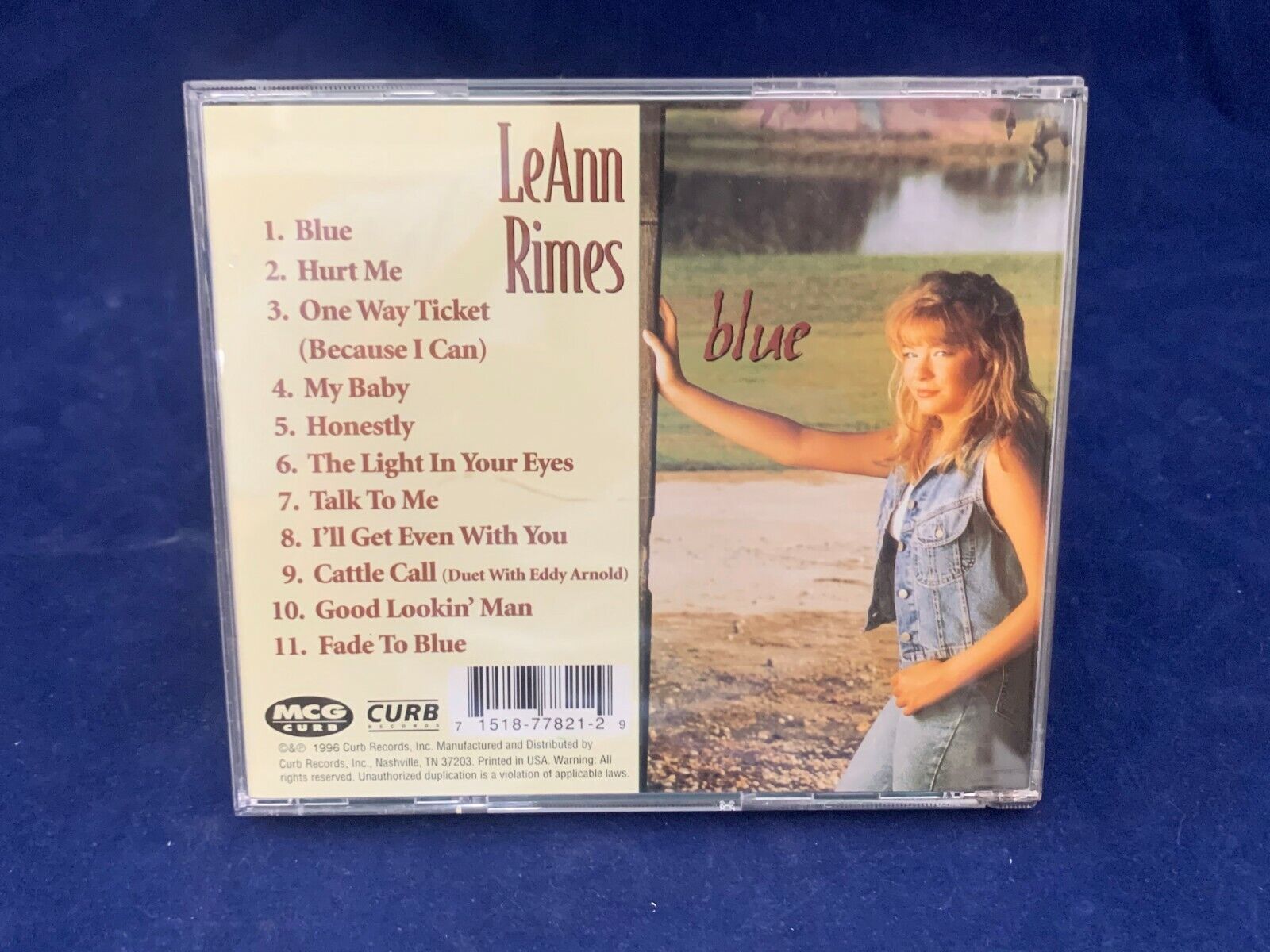 Leann Rimes Blue CD Album Used with Free Shipping Curb Records 1996