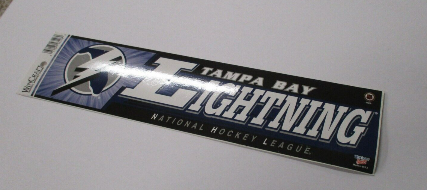 Tampa Bay Lightning Older Wincraft Sports Bumper Sticker Made in USA NHL