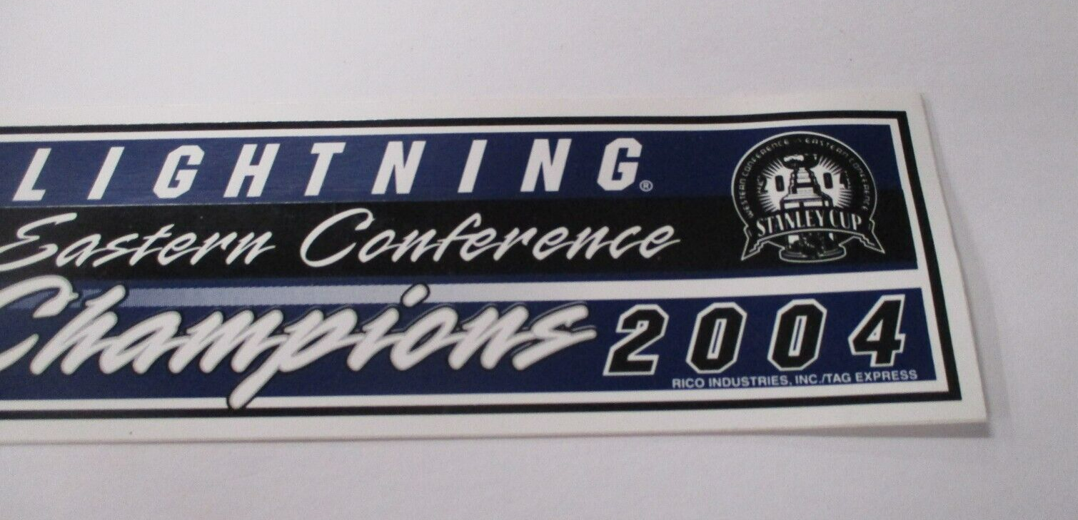 Tampa Bay Lightning 2004 Eastern Conference Champions Rico Bumper Sticker