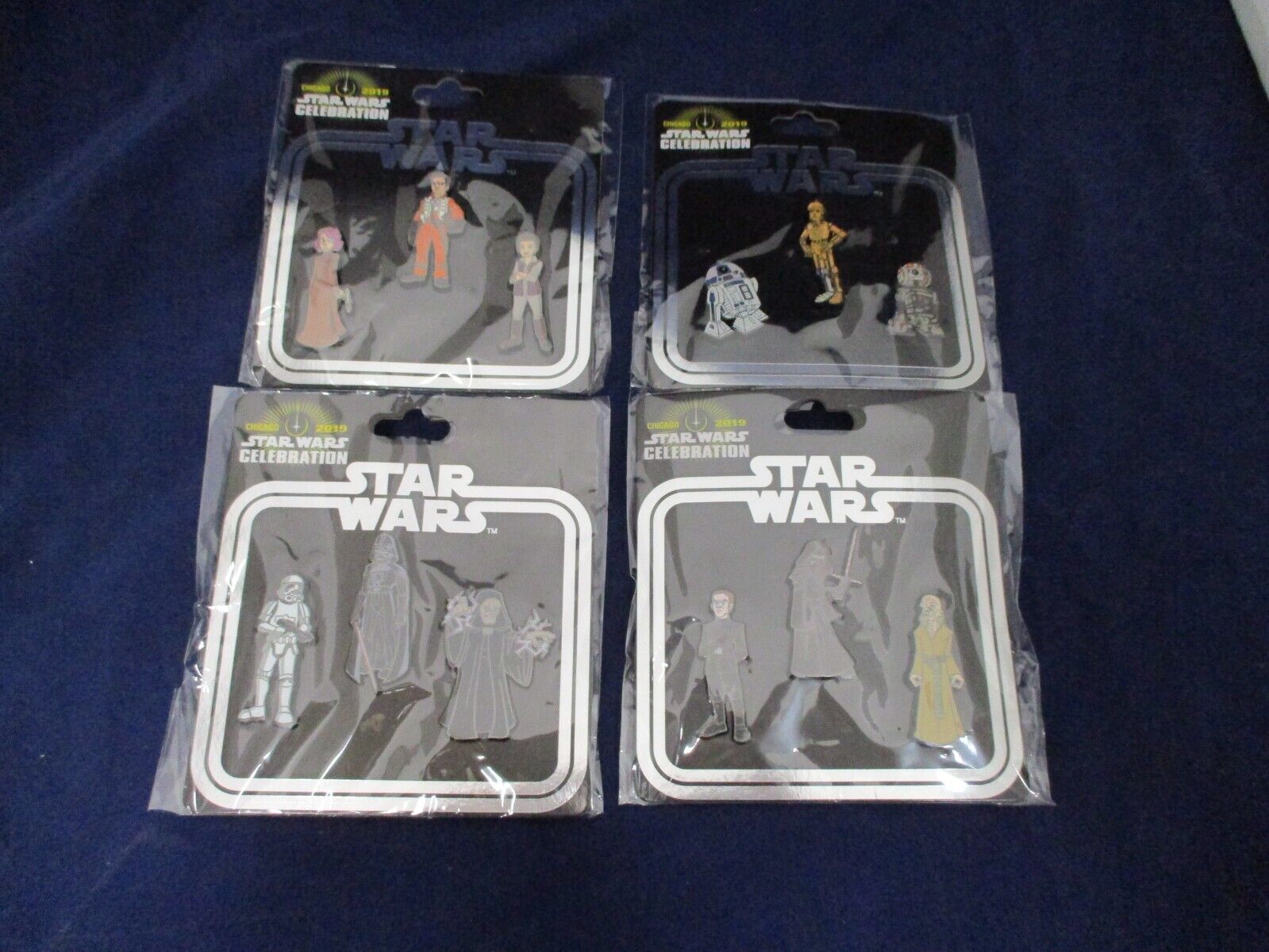 Star Wars Celebration Chicago Pins ! 3 Pin Packs - Lot of 4 - 2019 Exclusive