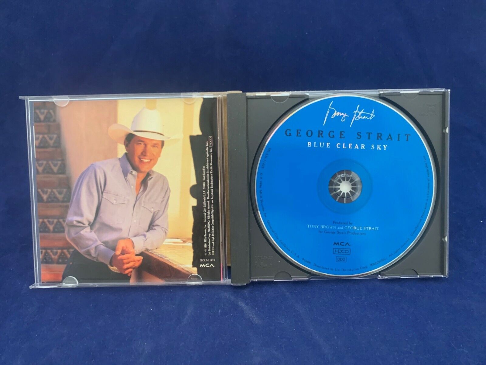 George Strait blue clear sky CD Album Used with Free Shipping MCA Records 1996