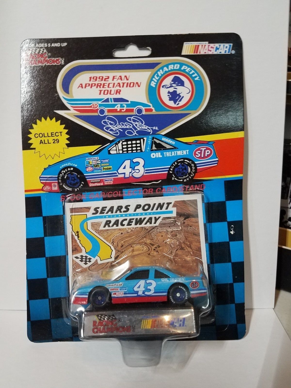 Richard Petty #43 1992 Fan Tour Die Cast CAR Sears Point Raceway NEW