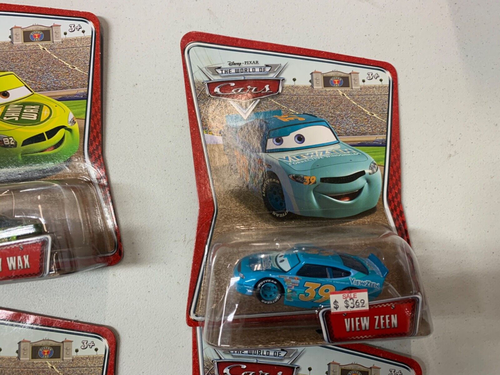 Disney Pixar Cars Sputter Stop, View Zeen, Shiny Wax, & Transberry Juice Lot 4