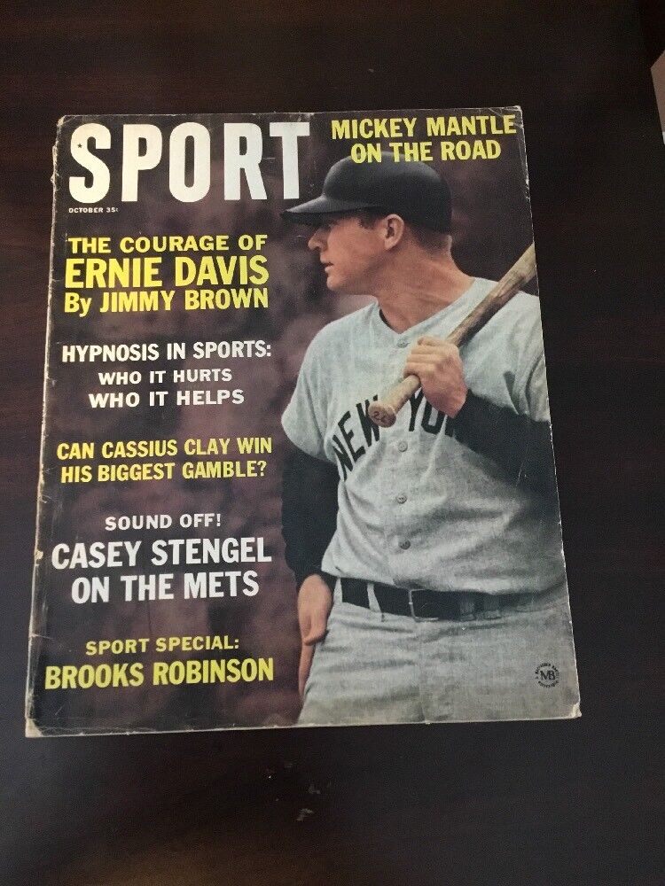 1963 Mickey Mantle Sports Magazine Ernie Davis October Issue