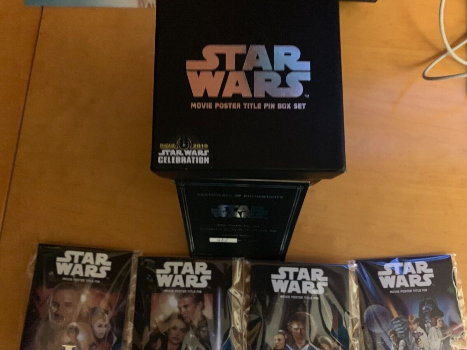 Star Wars Celebration Chicago Movie Poster Title Pin Box Set Trading Pins 2019