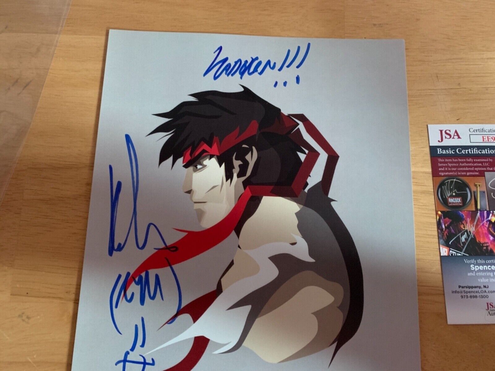 Kyle Hebert “Ryu” From Street Fighter Autographed 8x10 Photo JSA #EE96876 Signed