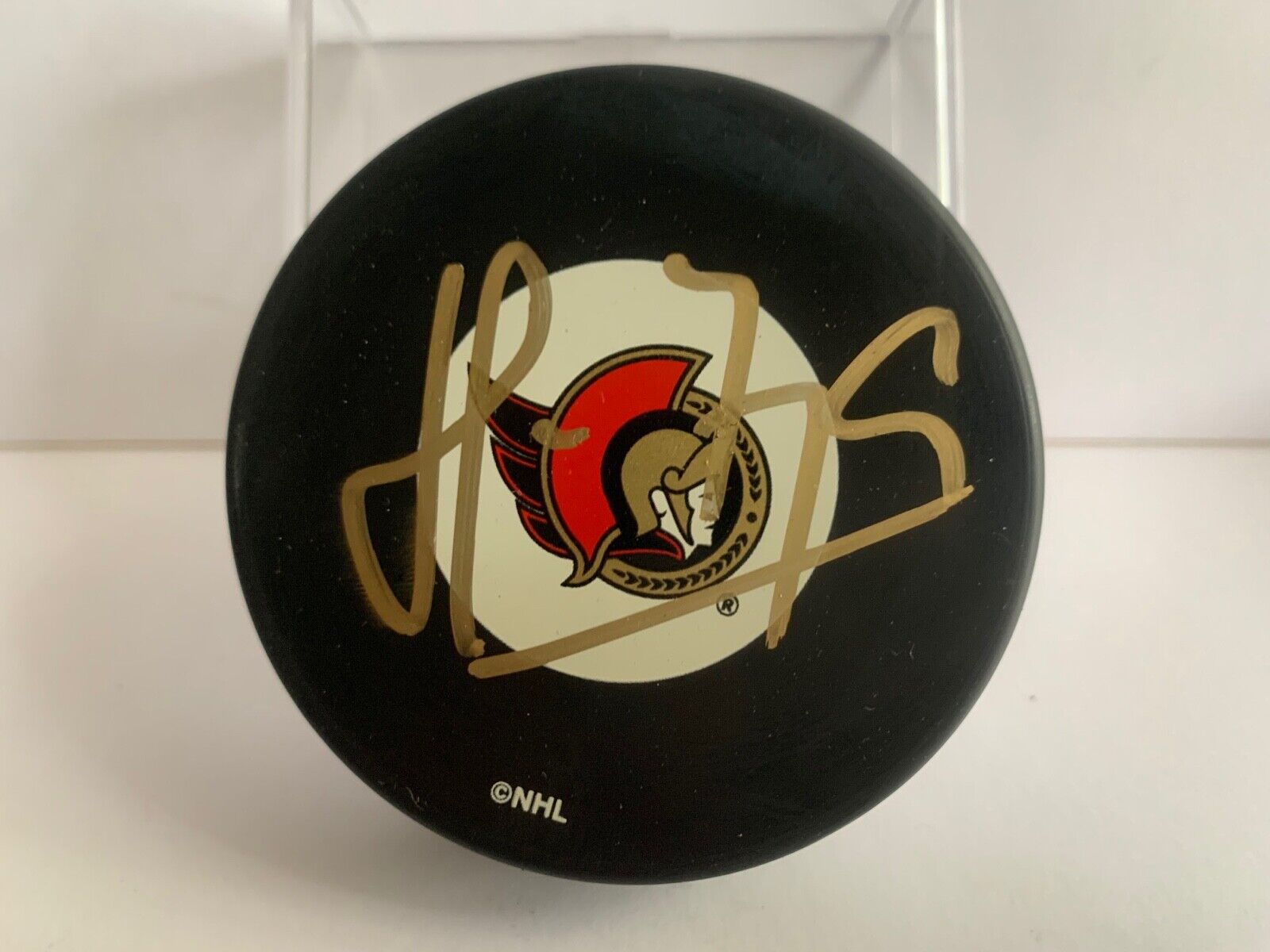 Jan Hlavac Ottawa Senators Officially Licensed Autographed Hockey Puck NHL