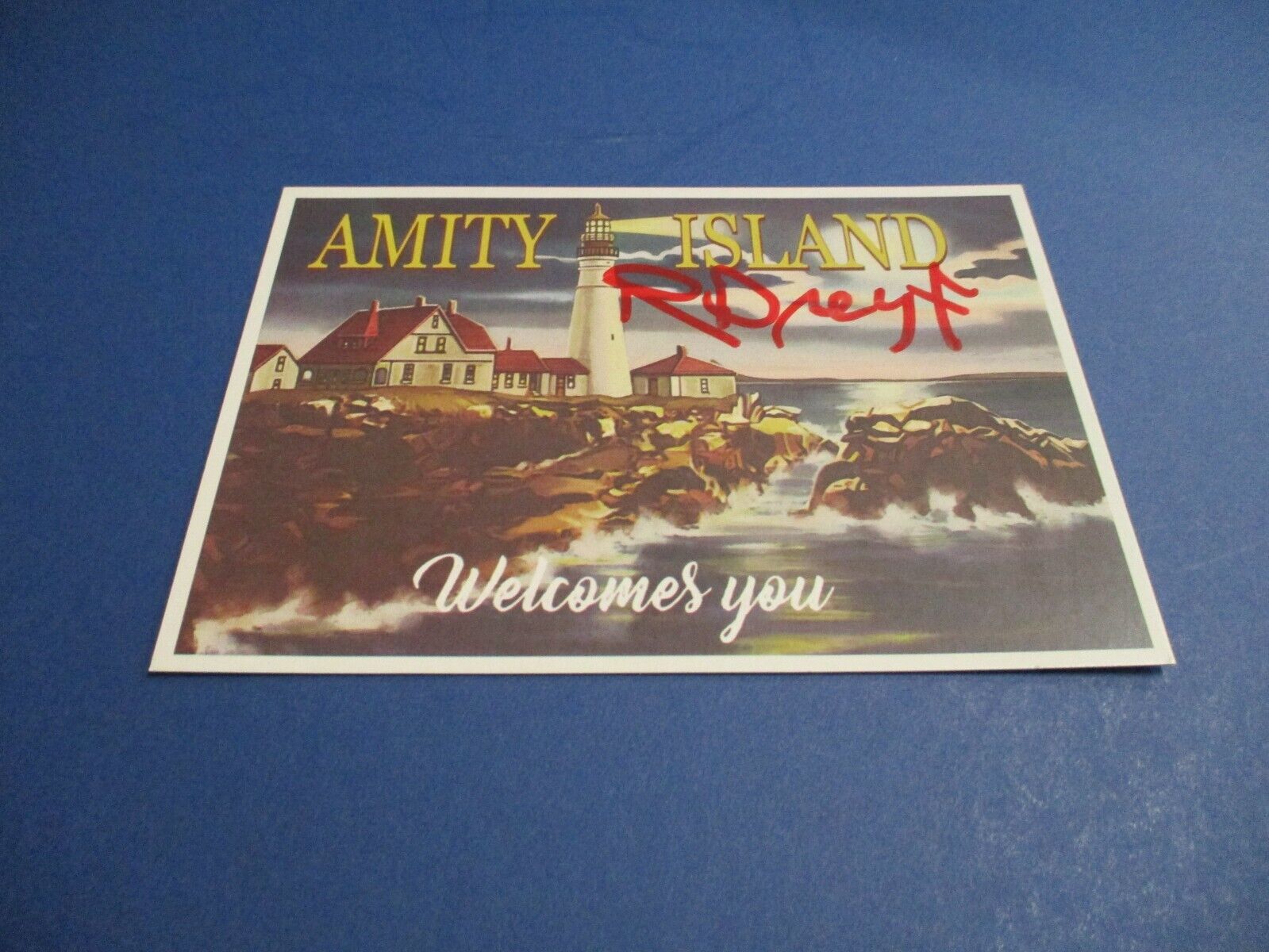 Richard Dreyfuss Autographed Signed Amity Post Card JSA COA #AI85721