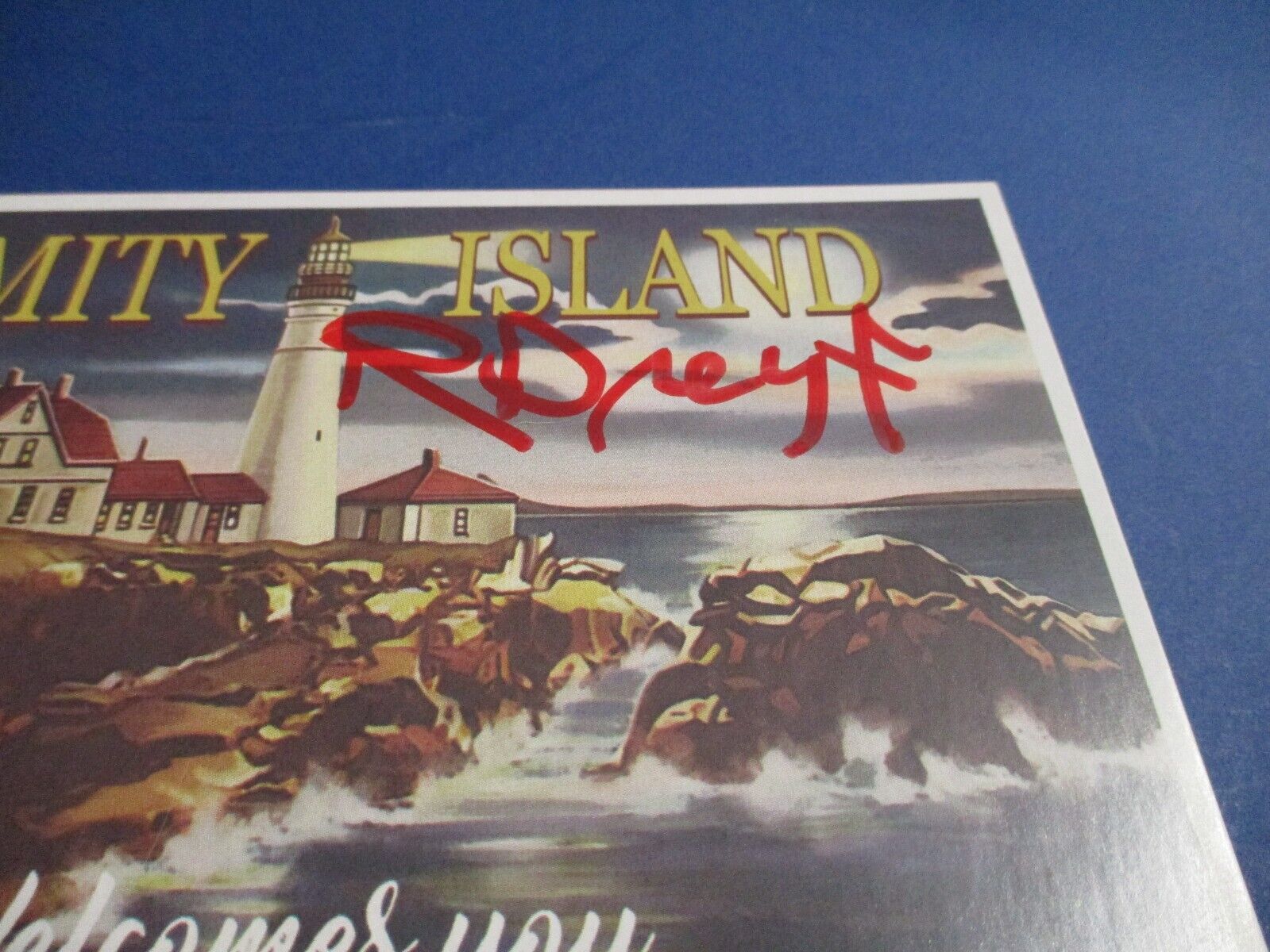 Richard Dreyfuss Autographed Signed Amity Post Card JSA COA #AI85721