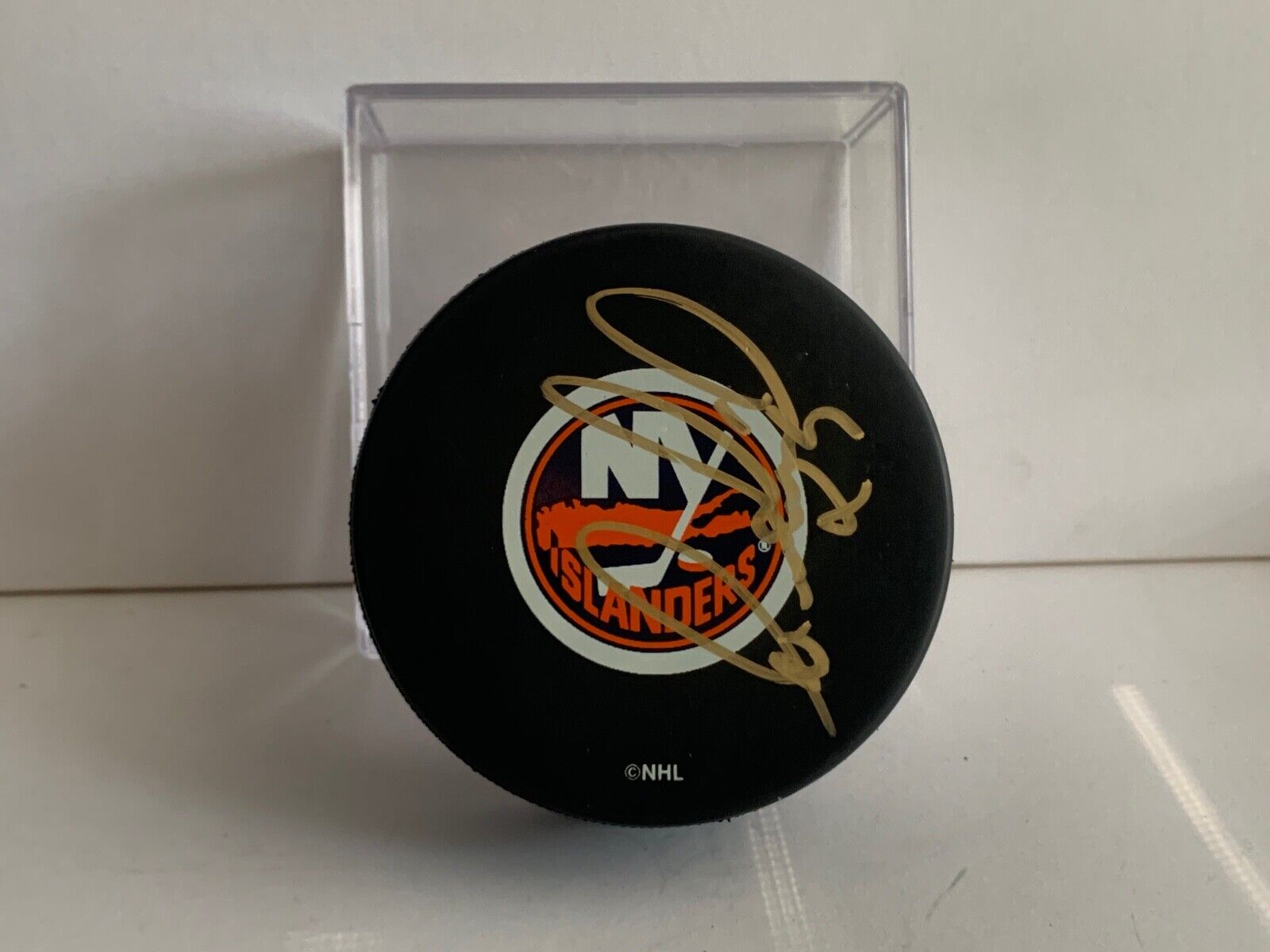 Radek Martinek New York Islanders Autographed Official NHL Hockey Puck