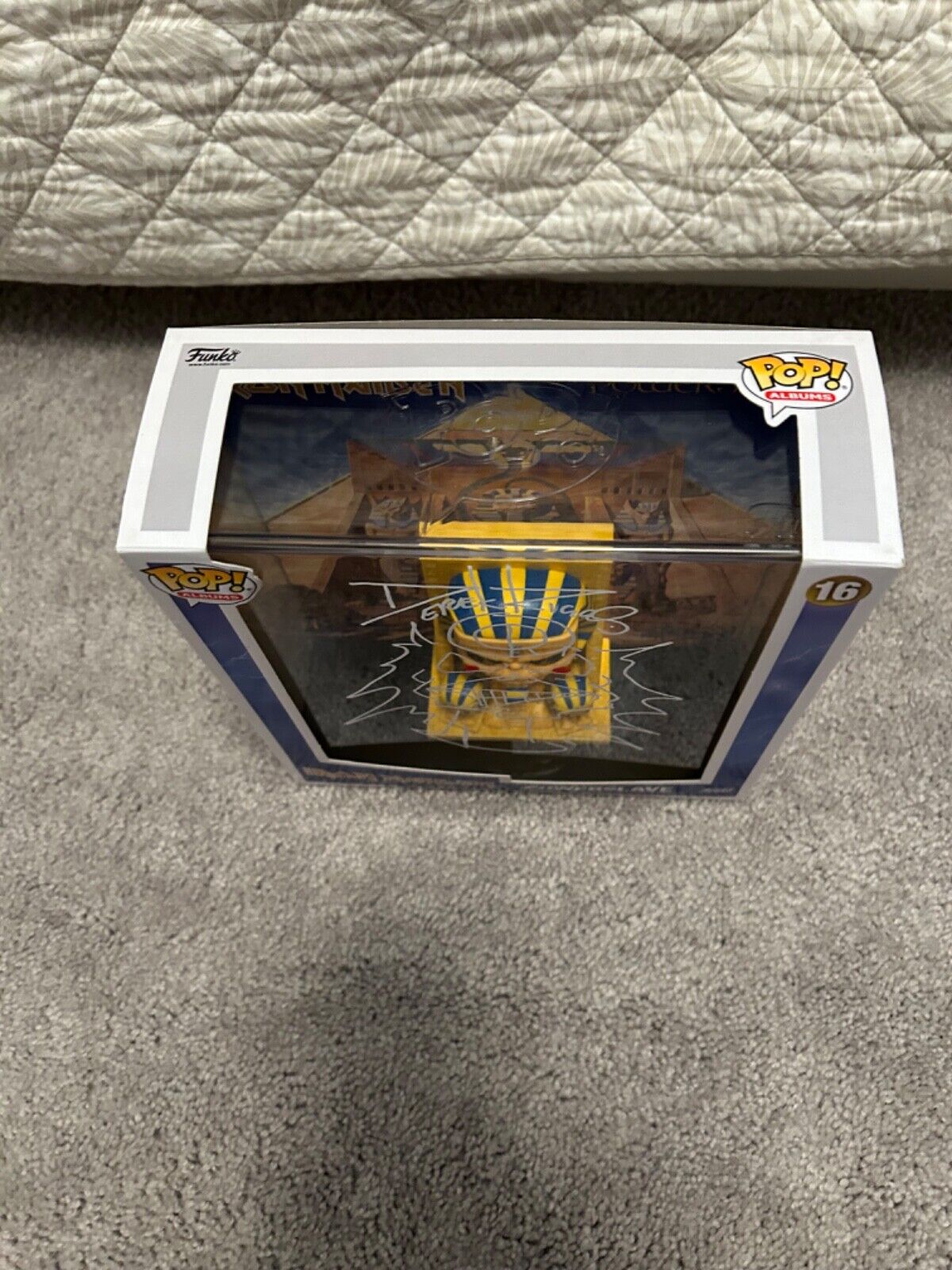 Powerslave Iron Maiden Funko Pop Signed by Artist Derek Riggs SKETCH JSA Album