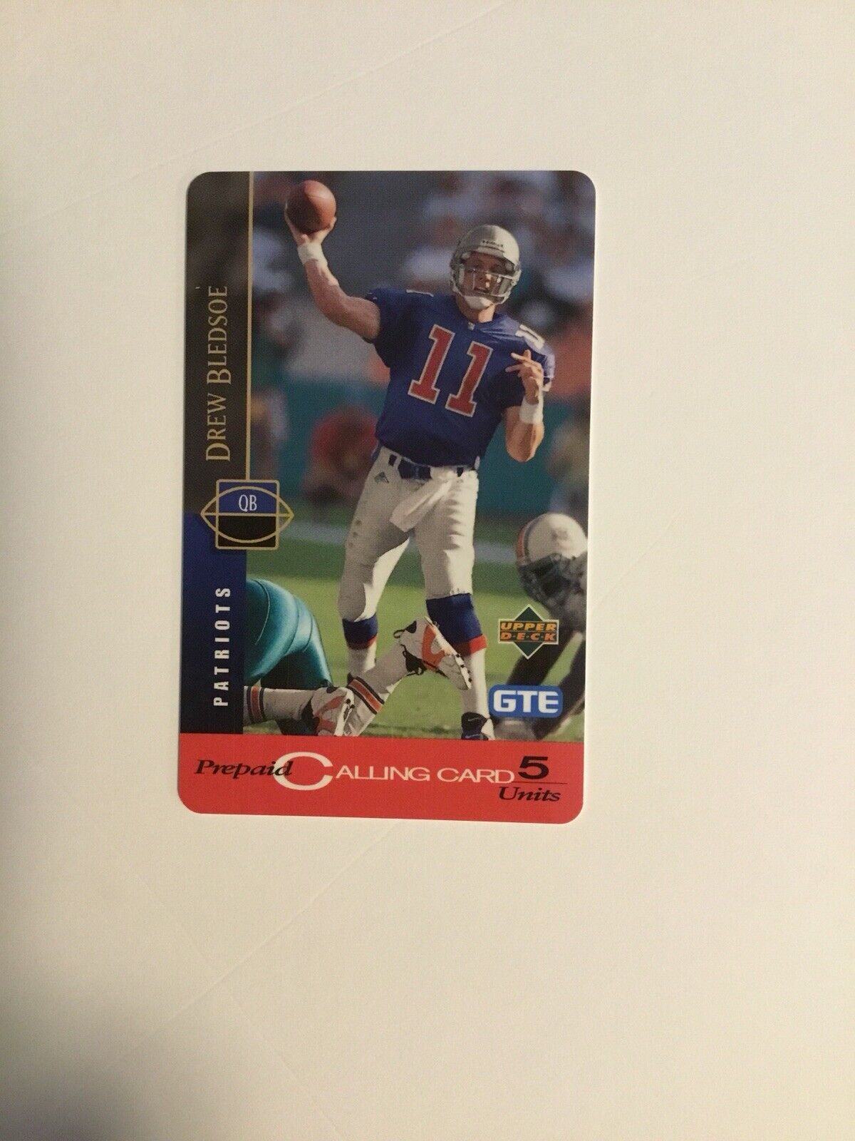 1994 Upper Deck AFC Phone Card Featuring Drew Bledsoe GTE