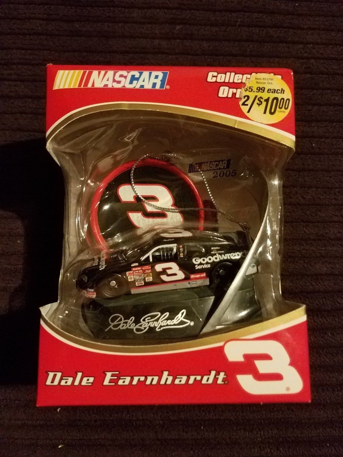 TREVCO DALE EARNHARDT #3 NASCAR COLLECTIBLE ORNAMENT