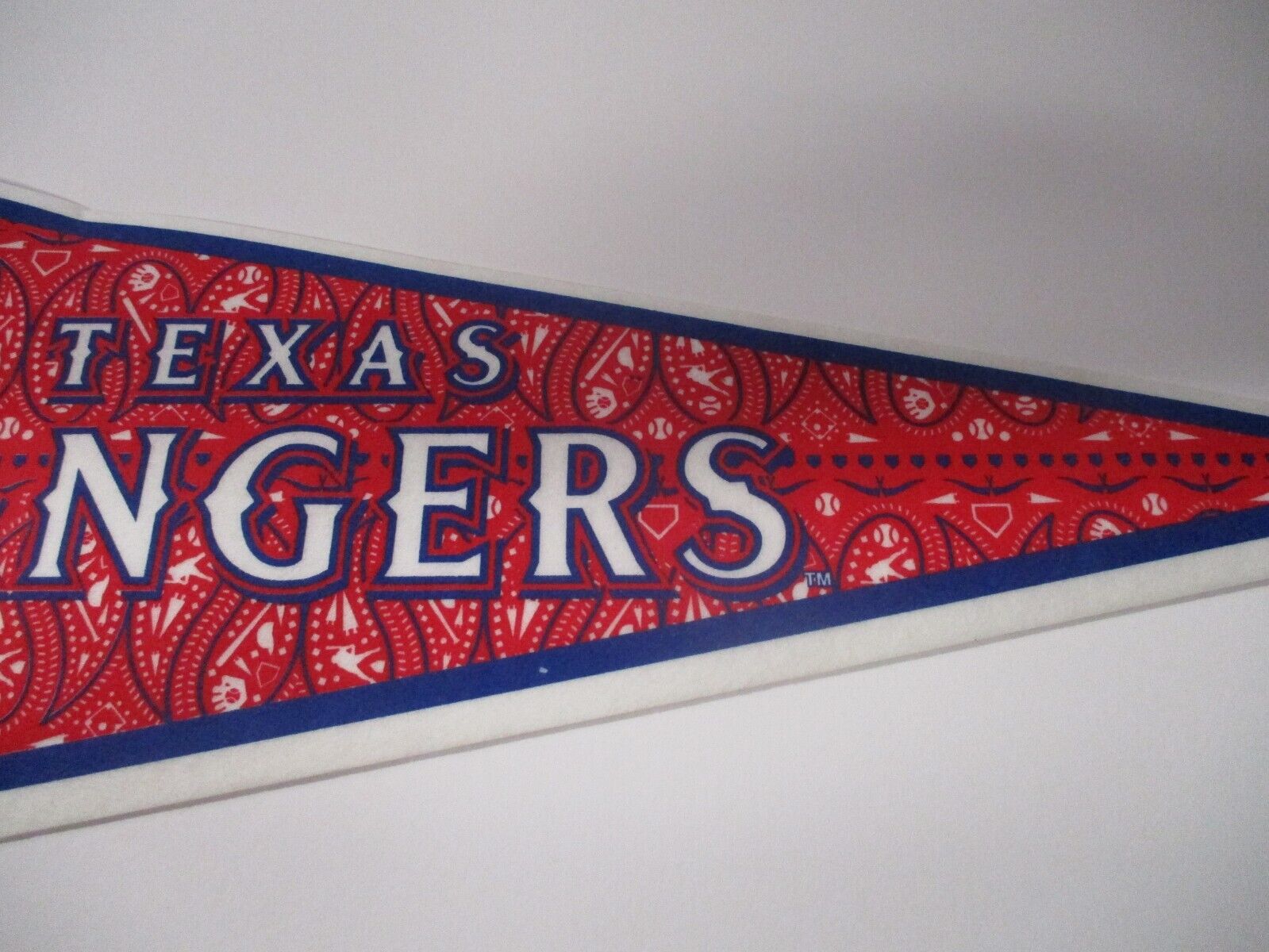 Texas Rangers Baseball Club MLB Official Pennant Flag with Tag Made in USA