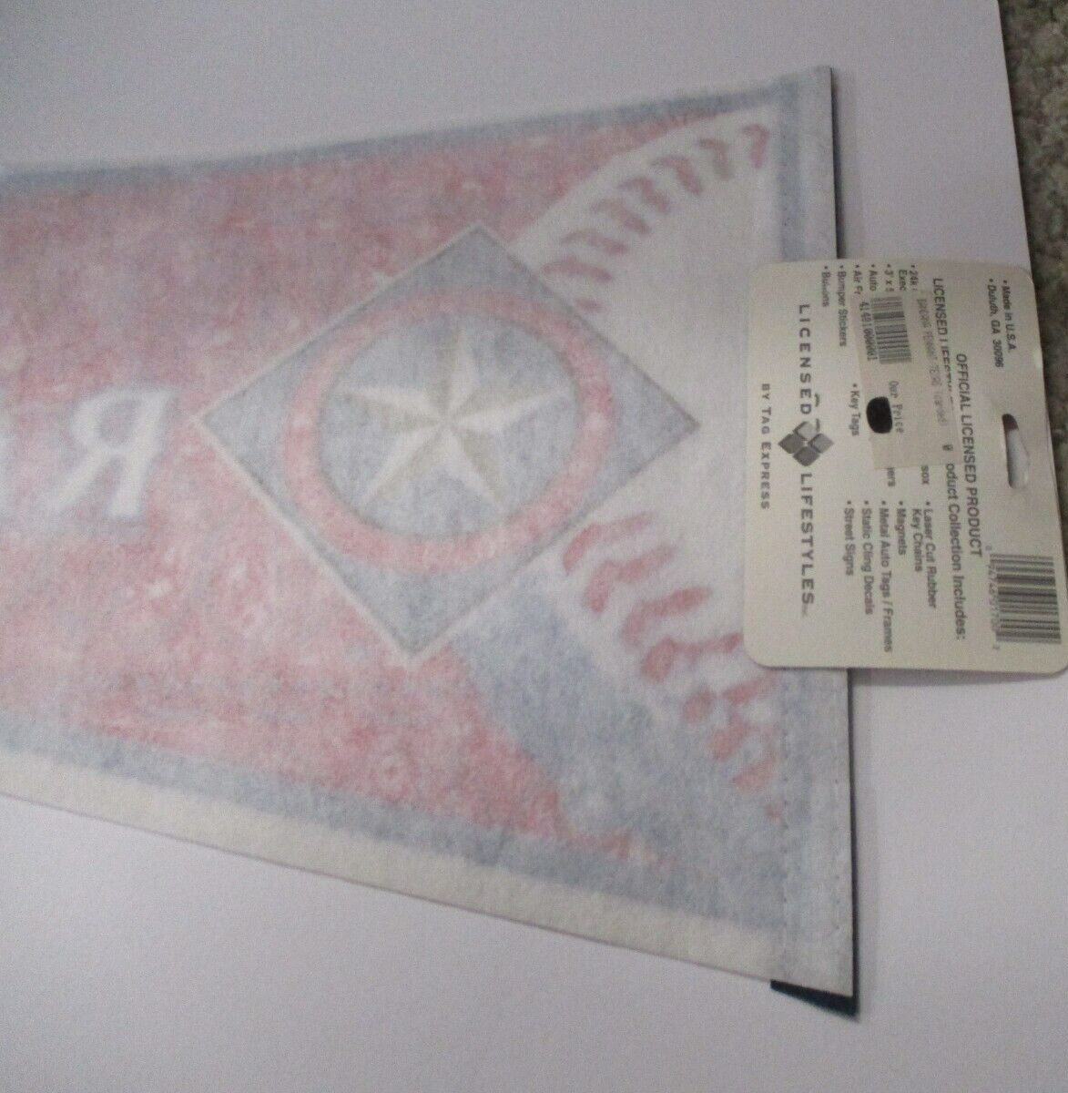 Texas Rangers Baseball Club MLB Official Pennant Flag with Tag Made in USA