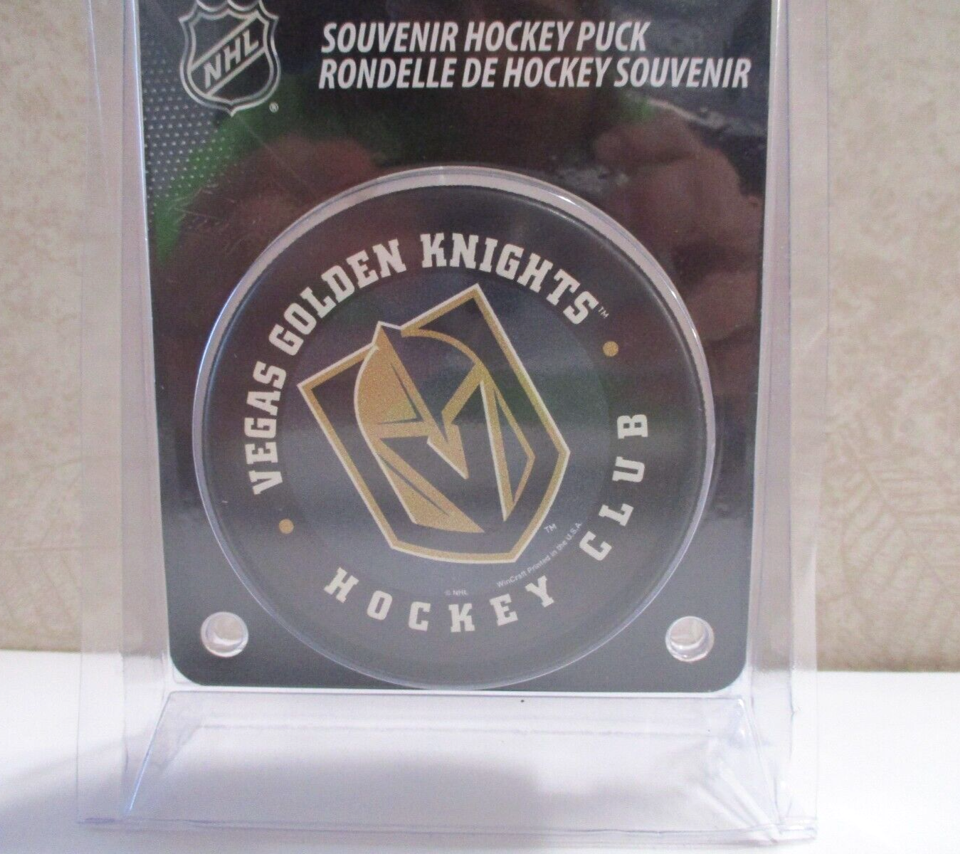 NHL Vegas Golden Knights Hockey Club Puck New In Package Wincraft Sports