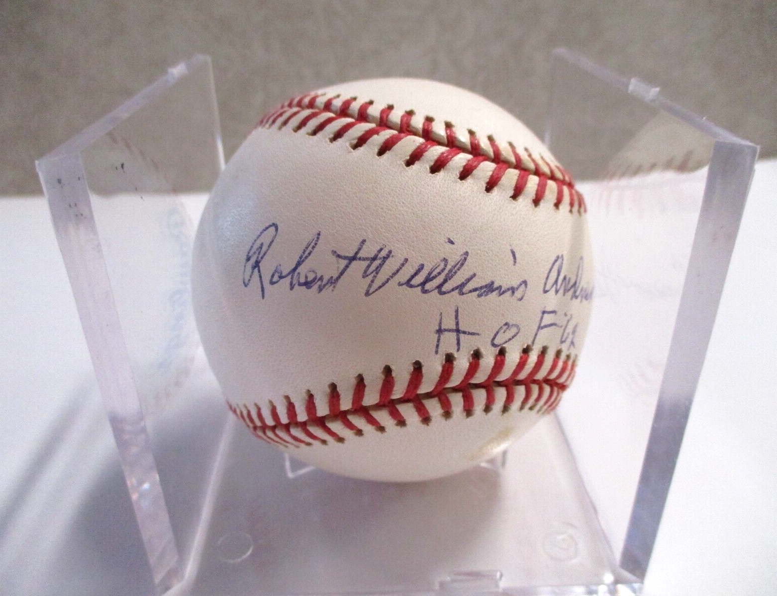 Robert Williams Andrew Feller Full Name Autographed Baseball Bob Feller JSA