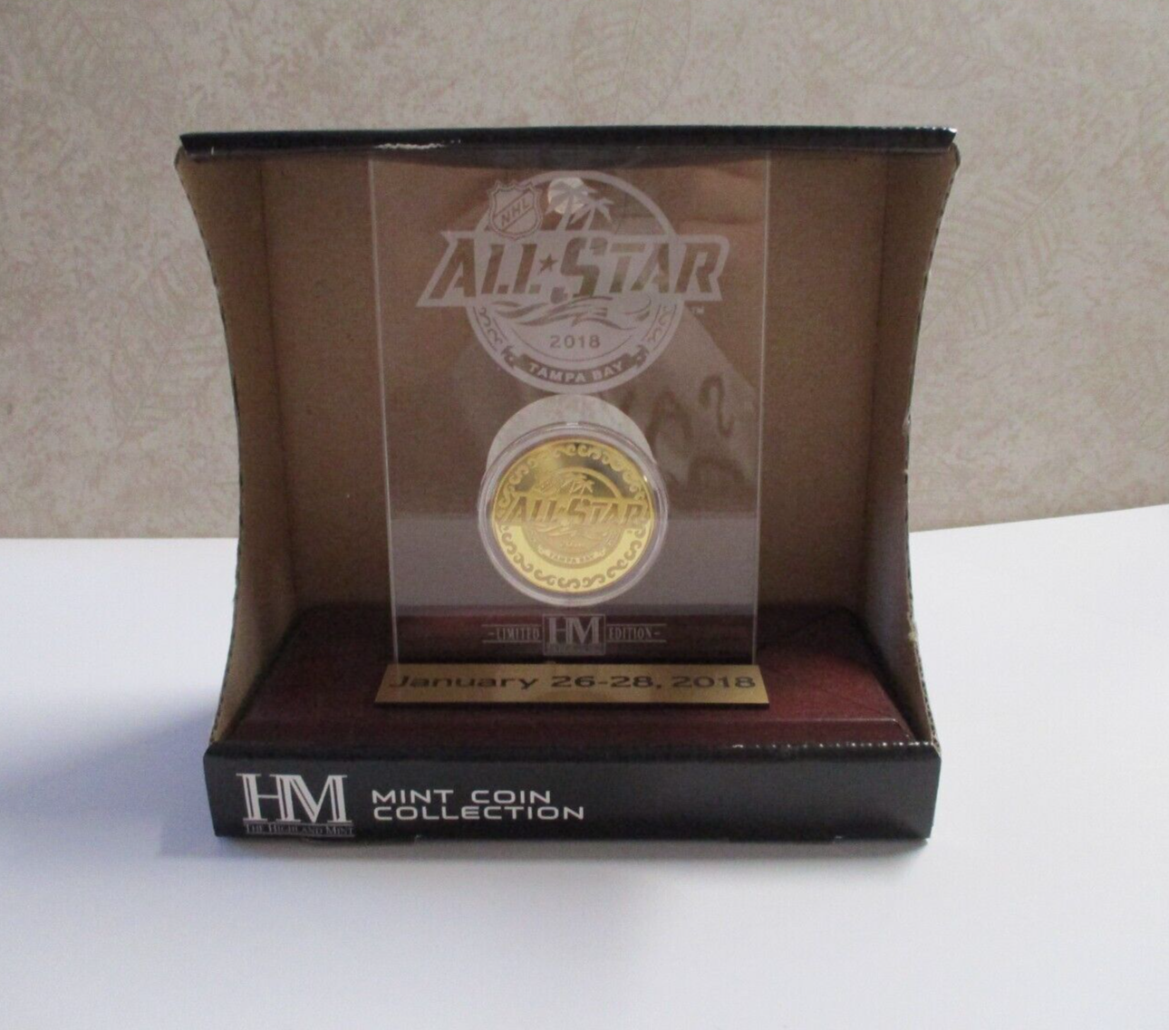 NHL 2018 All Star Game Jan 26-28 Highland Mint Limited Edition Coin With Holder