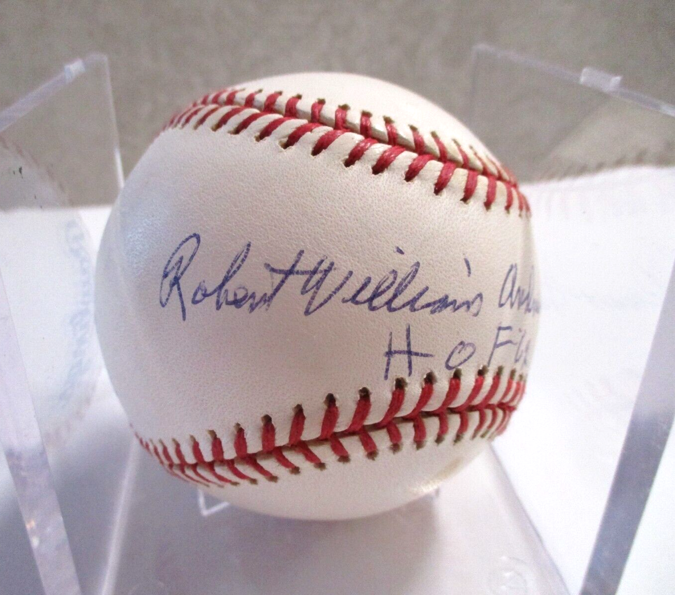 Robert Williams Andrew Feller Full Name Autographed Baseball Bob Feller JSA