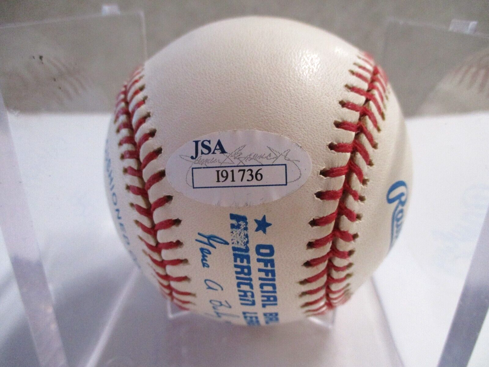 Robert Williams Andrew Feller Full Name Autographed Baseball Bob Feller JSA