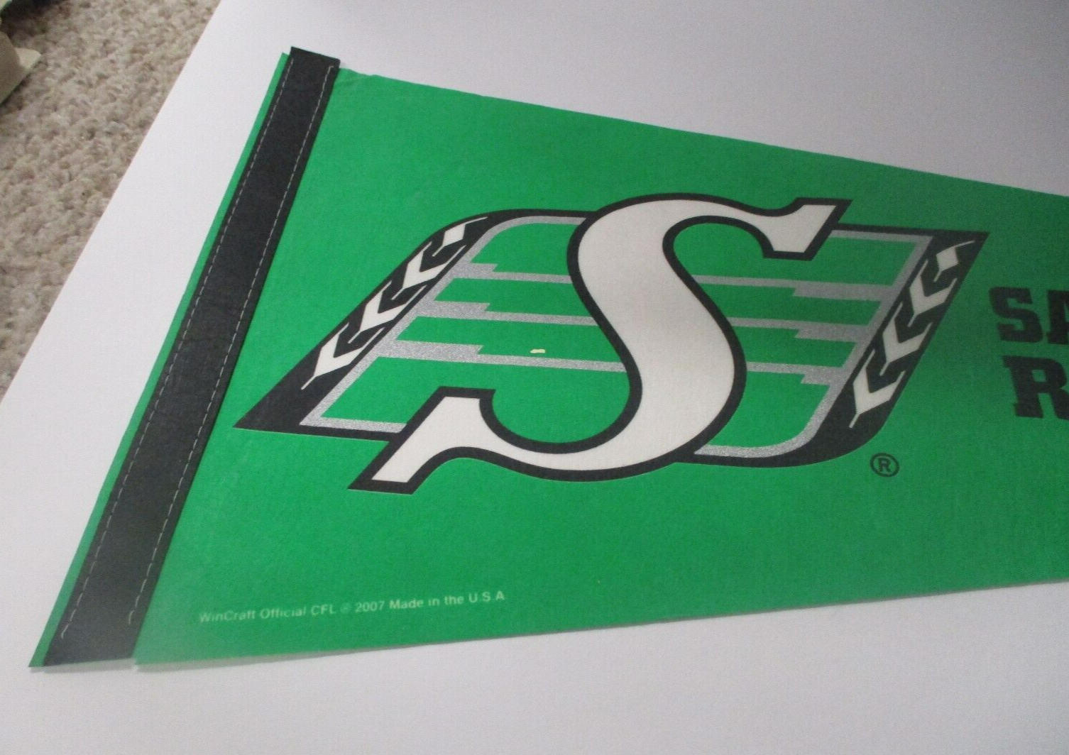 Saskatchewan Roughriders CFL Wincraft Official 2007 Flag Pennant Made in the USA