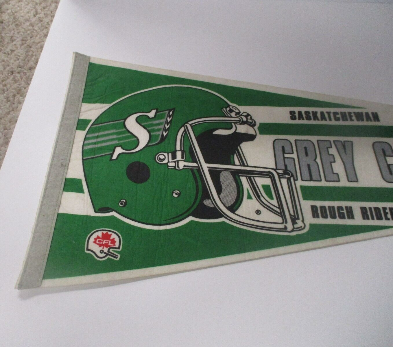 Saskatchewan Roughriders 1989 Grey Cup Champs CFL Flag Pennant