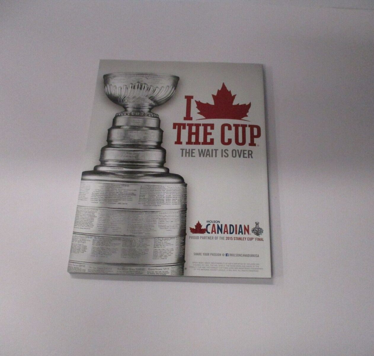 Stanley Cup 2015 Finals Blackhawks and Lightning Official NHL Game Program