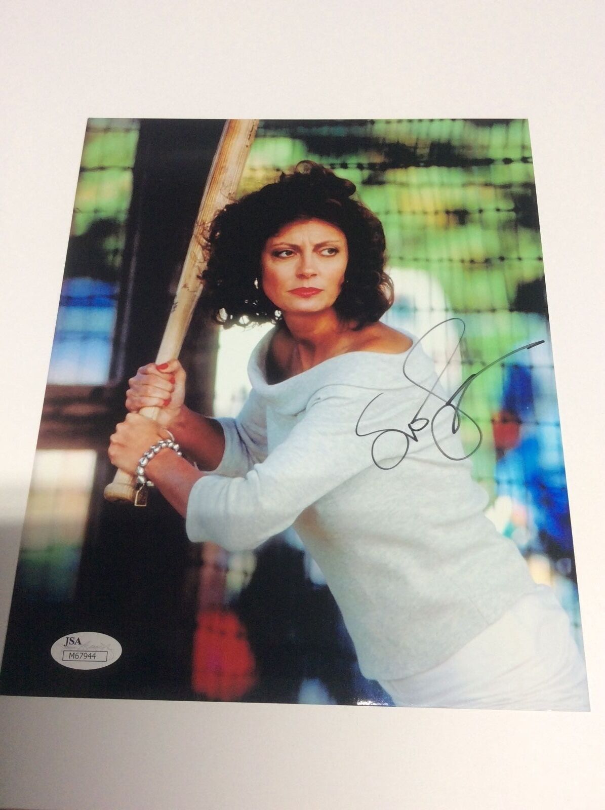 Susan Sarandon Autographed Signed 8x10 Color Photo JSA COA #M67944 Bull Durham