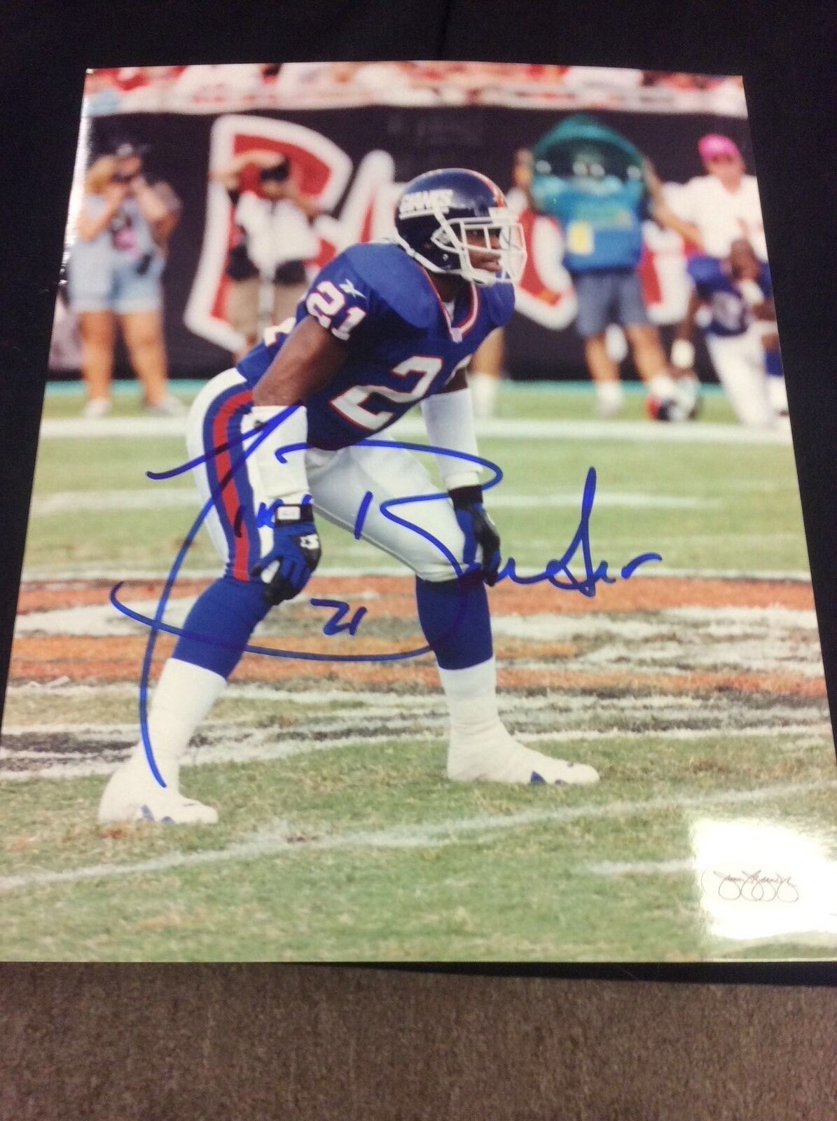 Tiki Barber signed 8x10 photo JSA SOA autograph New York Giants