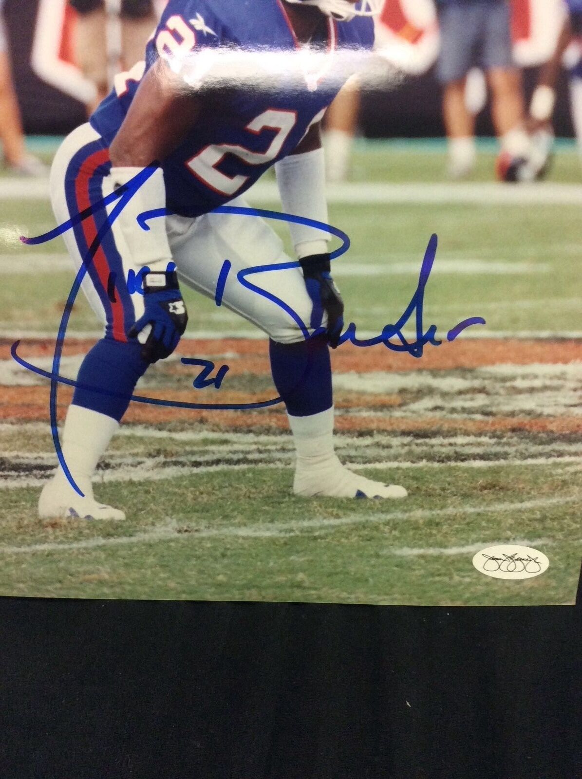 Tiki Barber signed 8x10 photo JSA SOA autograph New York Giants