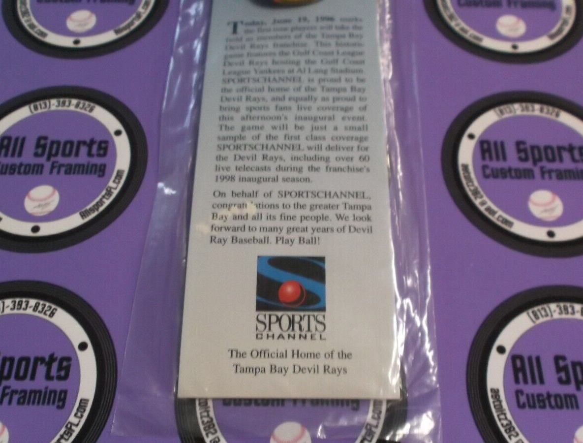 Tampa Bay Devil Rays First Pitch Official Pin by Sports Channel Sealed in Pack