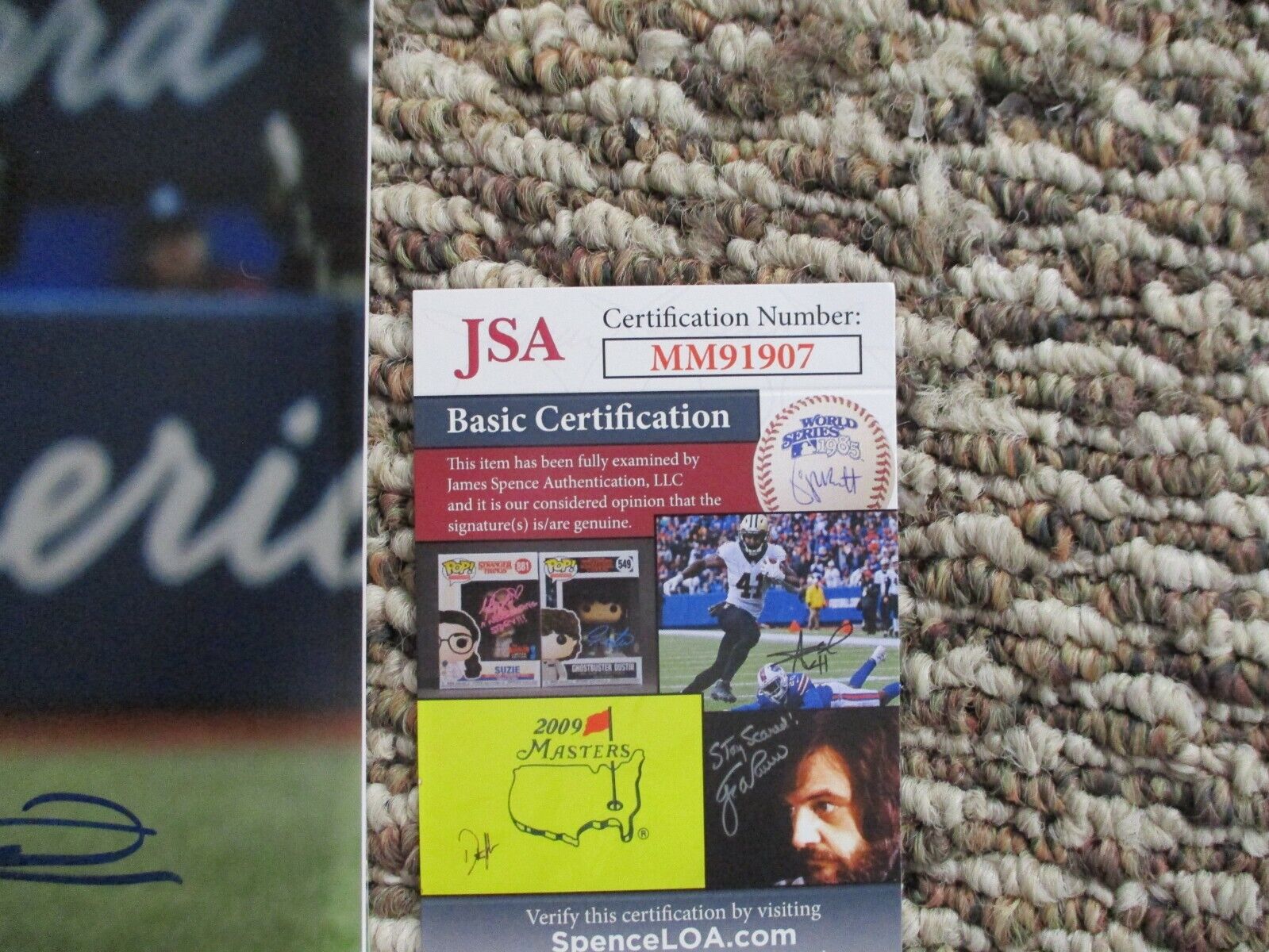 Vladimir Guerrero JR autographed signed 8x10 color photo JSA authentic photo g