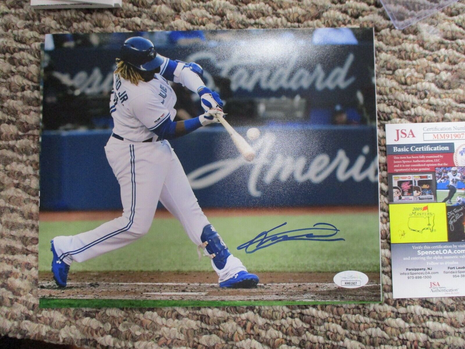 Vladimir Guerrero JR autographed signed 8x10 color photo JSA authentic photo g