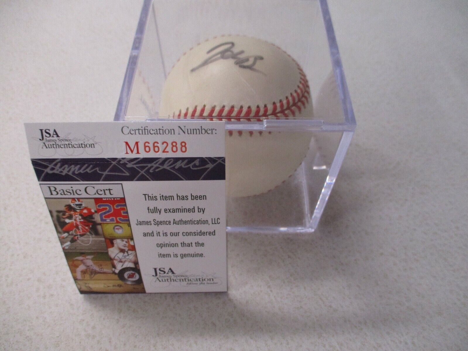 Jeb Bush Autographed Signed Official Major League Allan Selig Baseball JSA COA