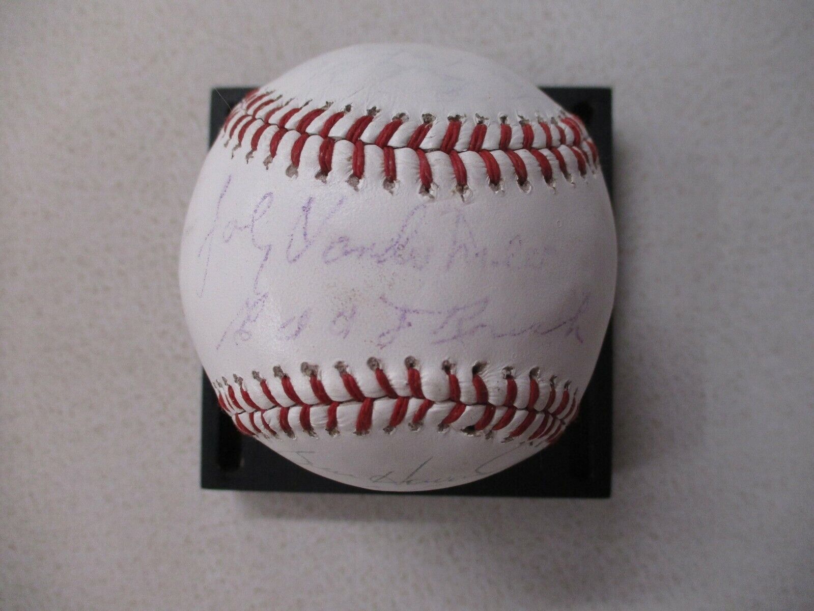 Rousch, VanderMeer, Wilhelm, Haddix, Burdette & Others 19 Stamped Auto Baseball